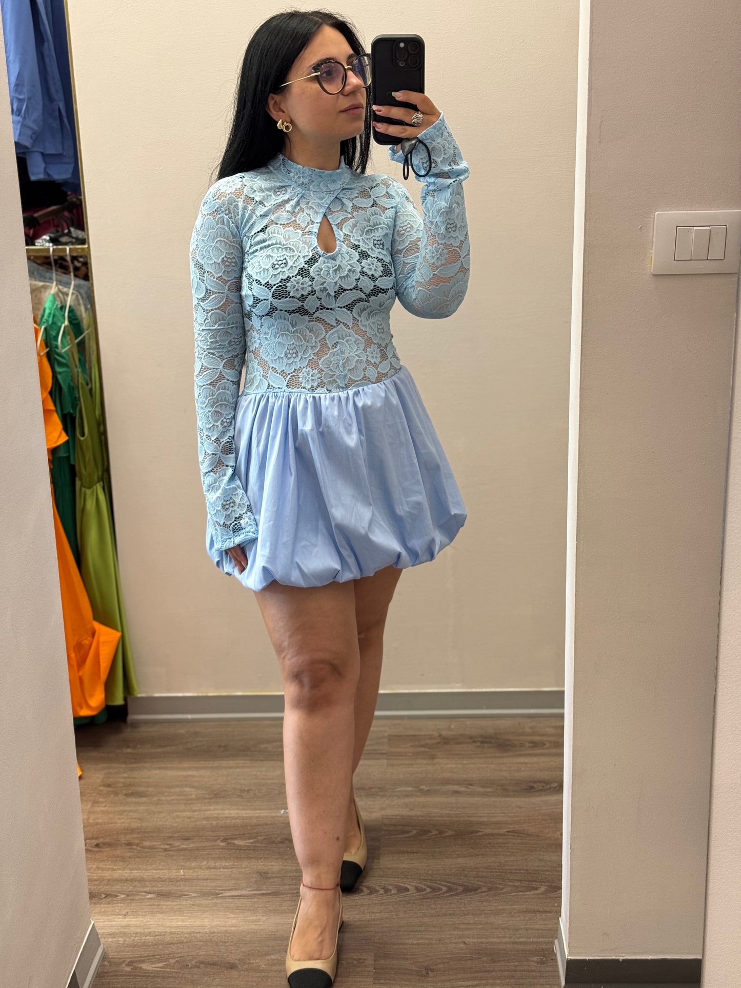 Abito bambolina in pizzo