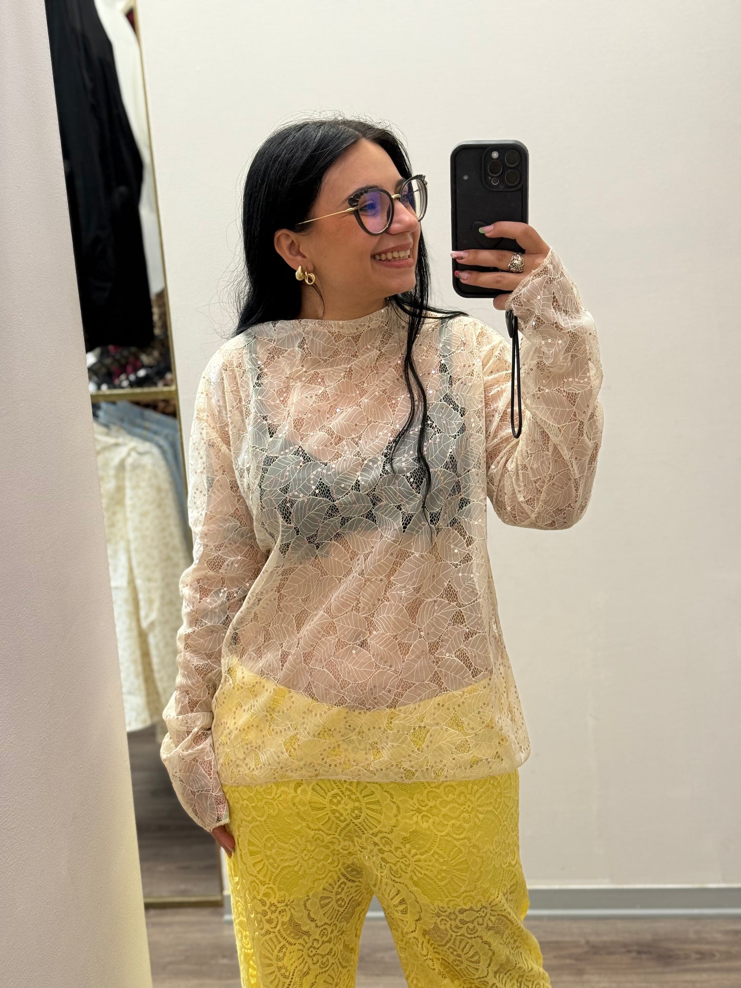 Blusa paillettes