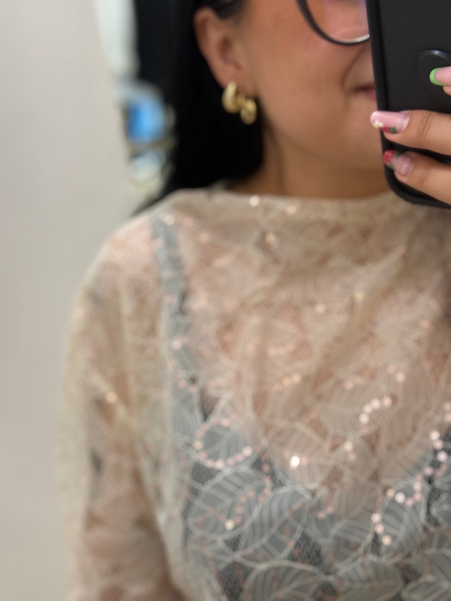 Blusa paillettes